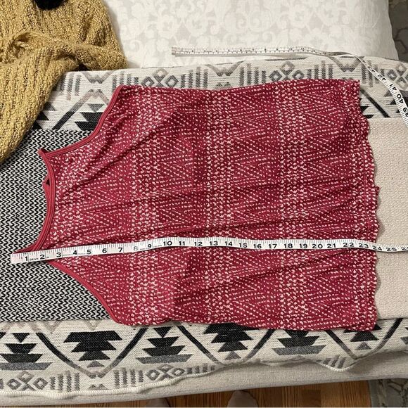 Prana Racerback Crimson Red & White Tank Top Sz-L - Picture 9 of 9